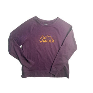 Columbia WANDER Sweatshirt Women's Large Purple Lightweight Fitted Outdoors